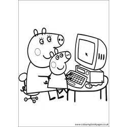 Dibujo para colorear: Peppa Pig (Dibujos animados) #44015 - Dibujos para Colorear e Imprimir Gratis