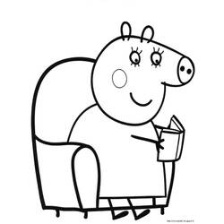 Dibujo para colorear: Peppa Pig (Dibujos animados) #44044 - Dibujos para Colorear e Imprimir Gratis
