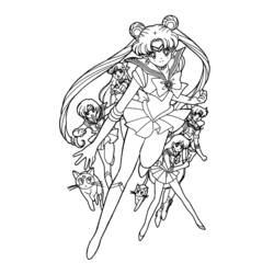 Dibujo para colorear: Sailor Moon (Dibujos animados) #50354 - Dibujos para Colorear e Imprimir Gratis