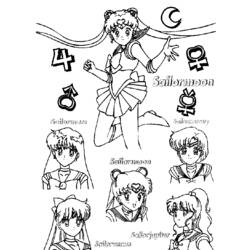 Dibujo para colorear: Sailor Moon (Dibujos animados) #50389 - Dibujos para Colorear e Imprimir Gratis