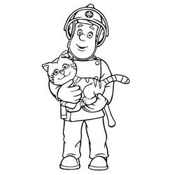 Dibujo para colorear: Sam the Fireman (Dibujos animados) #39765 - Dibujos para Colorear e Imprimir Gratis