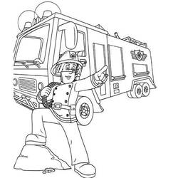 Dibujo para colorear: Sam the Fireman (Dibujos animados) #39828 - Dibujos para Colorear e Imprimir Gratis