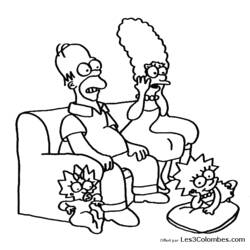 Dibujo para colorear: Simpsons (Dibujos animados) #23832 - Dibujos para Colorear e Imprimir Gratis