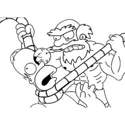 Dibujo para colorear: Simpsons (Dibujos animados) #23864 - Dibujos para Colorear e Imprimir Gratis