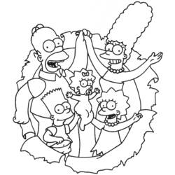 Dibujo para colorear: Simpsons (Dibujos animados) #23909 - Dibujos para Colorear e Imprimir Gratis