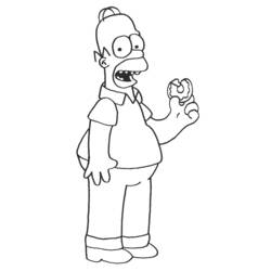 Dibujo para colorear: Simpsons (Dibujos animados) #23912 - Dibujos para Colorear e Imprimir Gratis