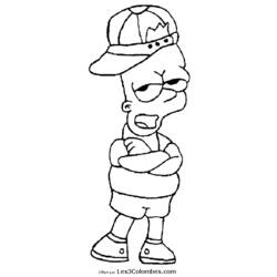 Dibujo para colorear: Simpsons (Dibujos animados) #23951 - Dibujos para Colorear e Imprimir Gratis