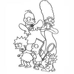 Dibujo para colorear: Simpsons (Dibujos animados) #23959 - Dibujos para Colorear e Imprimir Gratis