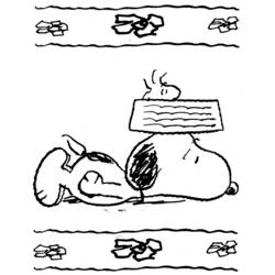 Dibujo para colorear: Snoopy (Dibujos animados) #27130 - Dibujos para Colorear e Imprimir Gratis