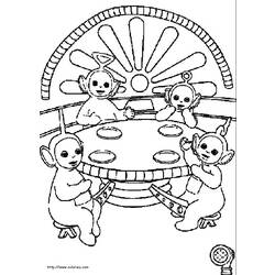 Dibujo para colorear: Teletubbies (Dibujos animados) #49680 - Dibujos para Colorear e Imprimir Gratis