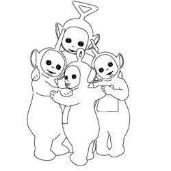 Dibujo para colorear: Teletubbies (Dibujos animados) #49840 - Dibujos para Colorear e Imprimir Gratis