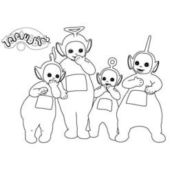 Dibujo para colorear: Teletubbies (Dibujos animados) #49859 - Dibujos para Colorear e Imprimir Gratis