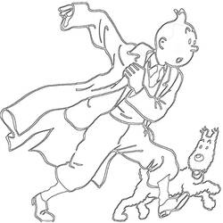 Dibujo para colorear: Tintin (Dibujos animados) #25814 - Dibujos para Colorear e Imprimir Gratis