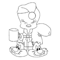 Dibujo para colorear: Tweety and Sylvester (Dibujos animados) #29211 - Dibujos para Colorear e Imprimir Gratis