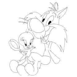 Dibujo para colorear: Tweety and Sylvester (Dibujos animados) #29234 - Dibujos para Colorear e Imprimir Gratis