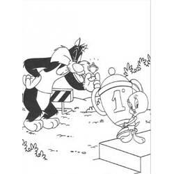 Dibujo para colorear: Tweety and Sylvester (Dibujos animados) #29244 - Dibujos para Colorear e Imprimir Gratis