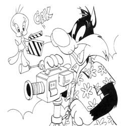 Dibujo para colorear: Tweety and Sylvester (Dibujos animados) #29253 - Dibujos para Colorear e Imprimir Gratis