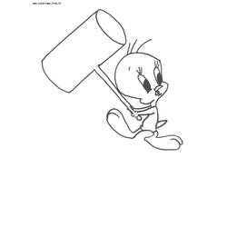 Dibujo para colorear: Tweety and Sylvester (Dibujos animados) #29255 - Dibujos para Colorear e Imprimir Gratis