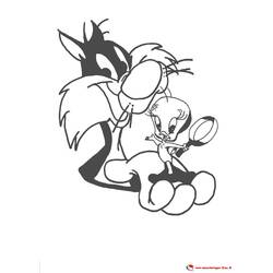 Dibujo para colorear: Tweety and Sylvester (Dibujos animados) #29275 - Dibujos para Colorear e Imprimir Gratis