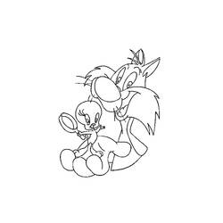 Dibujo para colorear: Tweety and Sylvester (Dibujos animados) #29280 - Dibujos para Colorear e Imprimir Gratis
