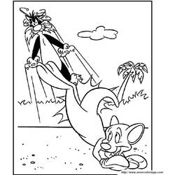 Dibujo para colorear: Tweety and Sylvester (Dibujos animados) #29404 - Dibujos para Colorear e Imprimir Gratis