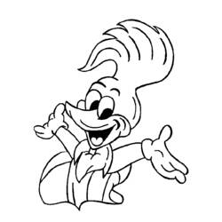 Dibujo para colorear: Woody Woodpecker (Dibujos animados) #28443 - Dibujos para Colorear e Imprimir Gratis