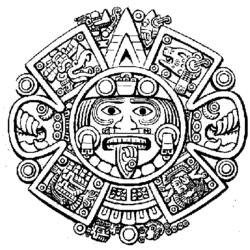 Dibujo para colorear: Mitología azteca (Dioses y diosas) #111542 - Dibujos para colorear