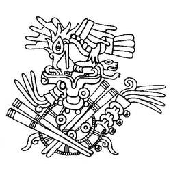 Dibujo para colorear: Mitología azteca (Dioses y diosas) #111545 - Dibujos para colorear