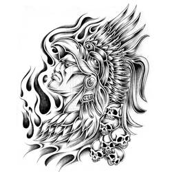 Dibujo para colorear: Mitología azteca (Dioses y diosas) #111550 - Dibujos para colorear