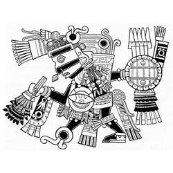 Dibujo para colorear: Mitología azteca (Dioses y diosas) #111587 - Dibujos para colorear