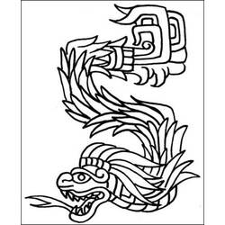 Dibujo para colorear: Mitología azteca (Dioses y diosas) #111595 - Dibujos para colorear