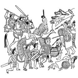 Dibujo para colorear: Mitología azteca (Dioses y diosas) #111596 - Dibujos para colorear