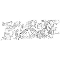 Dibujo para colorear: Mitología azteca (Dioses y diosas) #111642 - Dibujos para Colorear e Imprimir Gratis