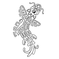 Dibujo para colorear: Mitología azteca (Dioses y diosas) #111652 - Dibujos para Colorear e Imprimir Gratis