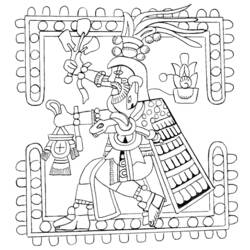 Dibujo para colorear: Mitología azteca (Dioses y diosas) #111653 - Dibujos para Colorear e Imprimir Gratis