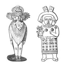 Dibujo para colorear: Mitología azteca (Dioses y diosas) #111655 - Dibujos para Colorear e Imprimir Gratis