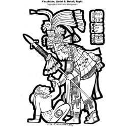 Dibujo para colorear: Mitología azteca (Dioses y diosas) #111662 - Dibujos para Colorear e Imprimir Gratis