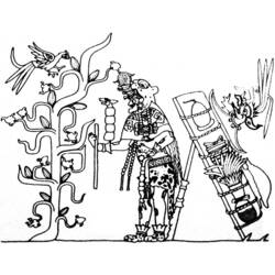 Dibujo para colorear: Mitología azteca (Dioses y diosas) #111672 - Dibujos para Colorear e Imprimir Gratis