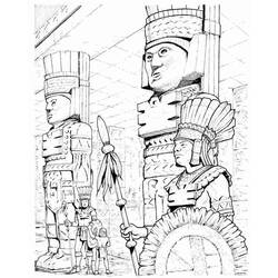 Dibujo para colorear: Mitología azteca (Dioses y diosas) #111697 - Dibujos para colorear