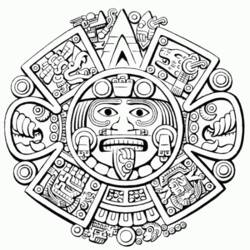 Dibujo para colorear: Mitología azteca (Dioses y diosas) #111714 - Dibujos para colorear