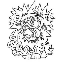 Dibujo para colorear: Mitología azteca (Dioses y diosas) #111719 - Dibujos para Colorear e Imprimir Gratis
