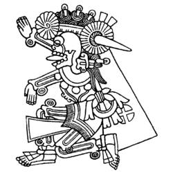 Dibujo para colorear: Mitología azteca (Dioses y diosas) #111742 - Dibujos para colorear