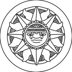 Dibujo para colorear: Mitología azteca (Dioses y diosas) #111751 - Dibujos para colorear