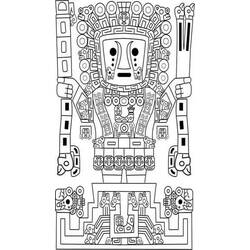 Dibujo para colorear: Mitología azteca (Dioses y diosas) #111776 - Dibujos para colorear