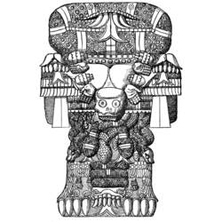 Dibujo para colorear: Mitología azteca (Dioses y diosas) #111779 - Dibujos para Colorear e Imprimir Gratis