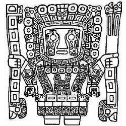 Dibujo para colorear: Mitología azteca (Dioses y diosas) #111855 - Dibujos para Colorear e Imprimir Gratis