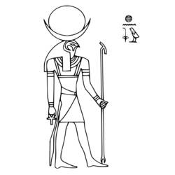 Dibujo para colorear: Mitología egipcia (Dioses y diosas) #111127 - Dibujos para colorear