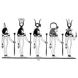 Dibujo para colorear: Mitología egipcia (Dioses y diosas) #111135 - Dibujos para colorear
