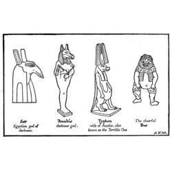 Dibujo para colorear: Mitología egipcia (Dioses y diosas) #111143 - Dibujos para colorear