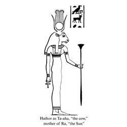 Dibujo para colorear: Mitología egipcia (Dioses y diosas) #111150 - Dibujos para colorear